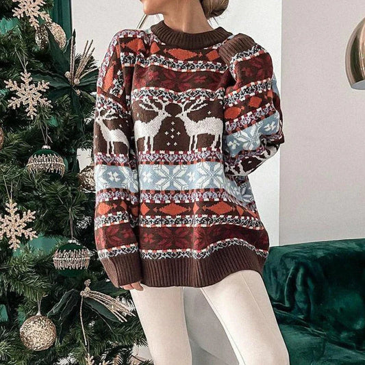 Jersey de Navidad para mujer con renos