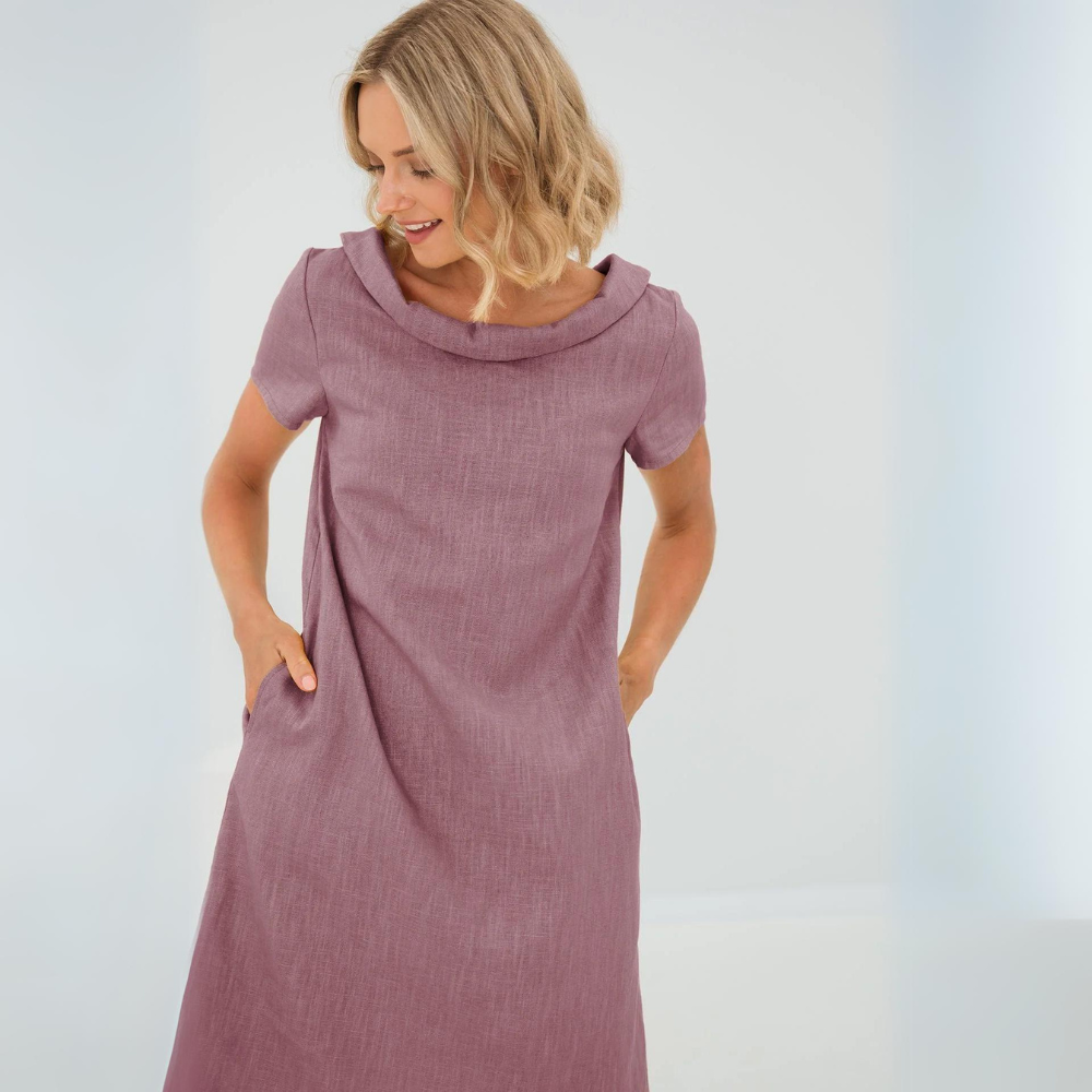 Velmira | Vestido corto con manga corta y diseño suelto