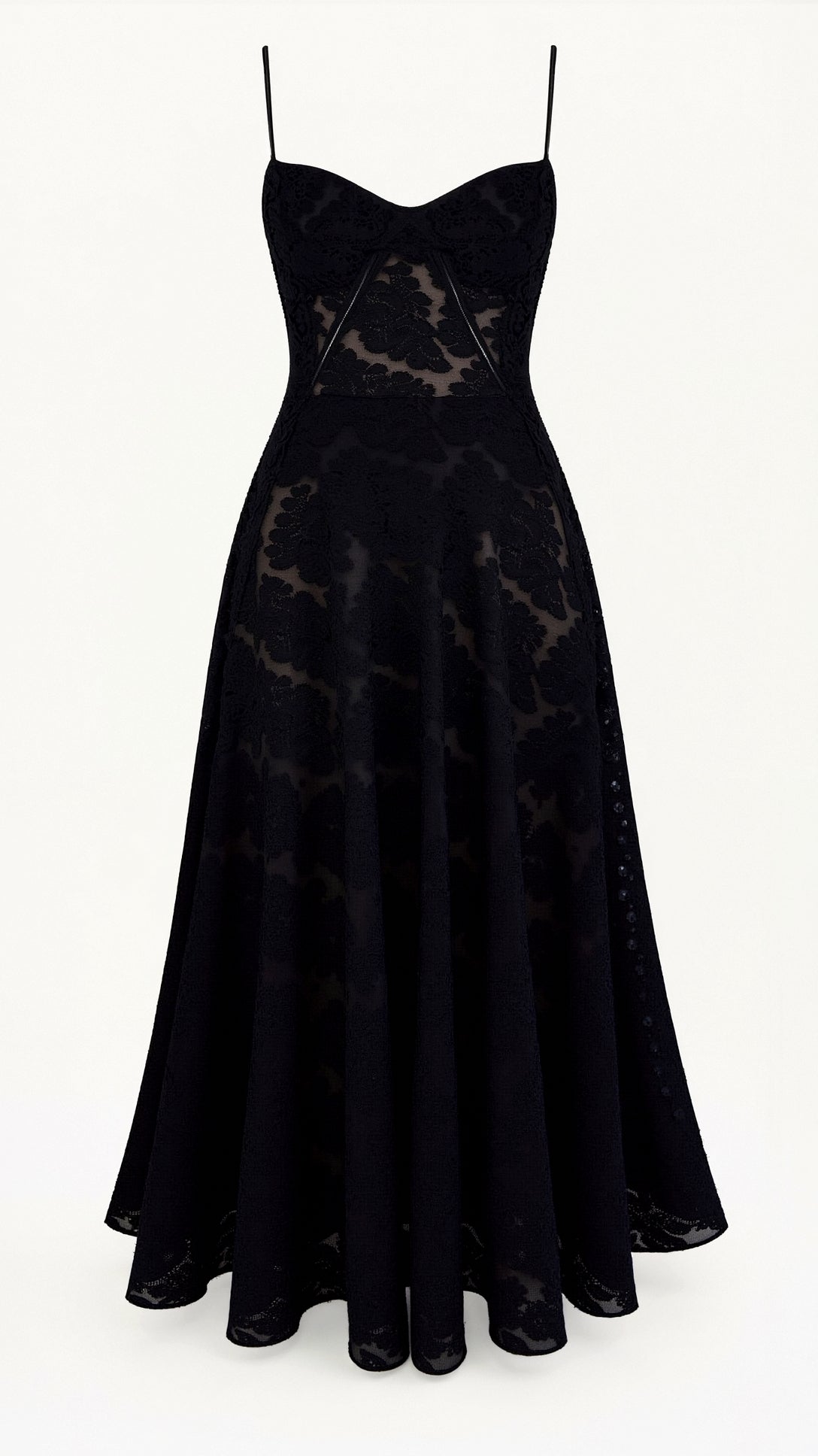 Pavia | Women's maxi wedding dress with thin straps and flowing design