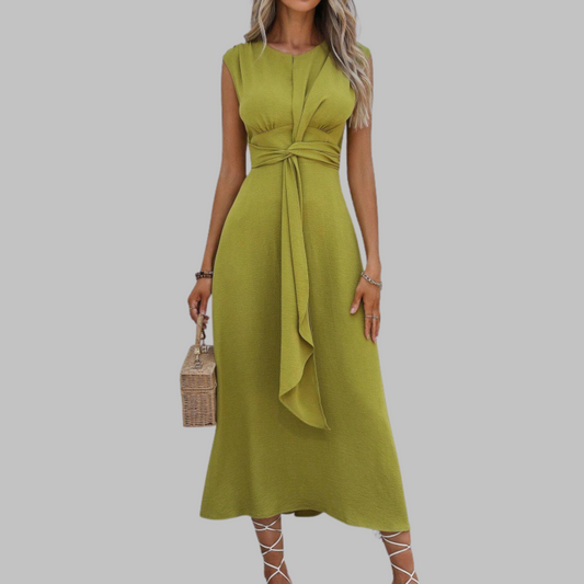 Zanira | Elegant sleeveless maxi dress with round neckline
