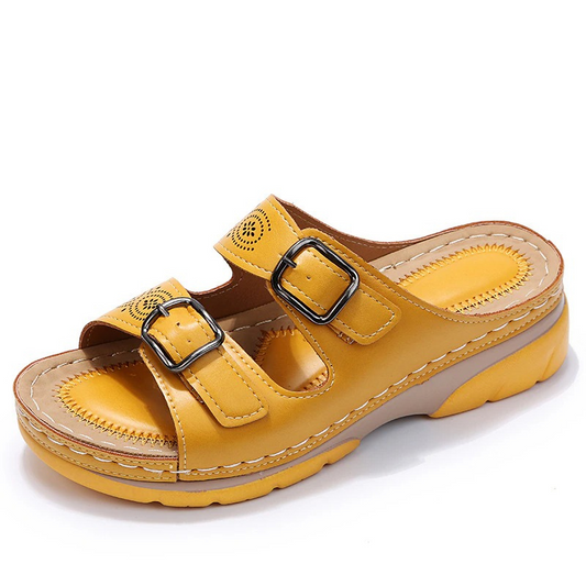 Helena | Sandales orthopédiques femme à double boucle et design ouvert