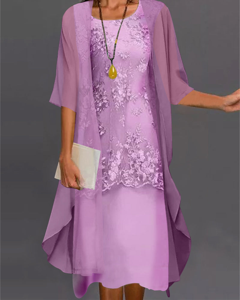 Kaelina | Chiffon Dress Set | Set