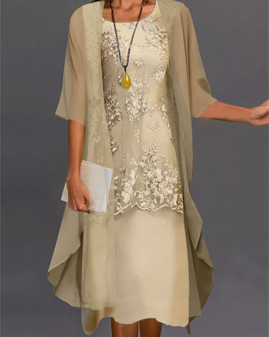 Kaelina | Ensemble robe en mousseline de soie | Set