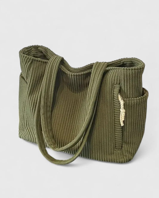 Janine | Ribbed Shoulder Tote Bag