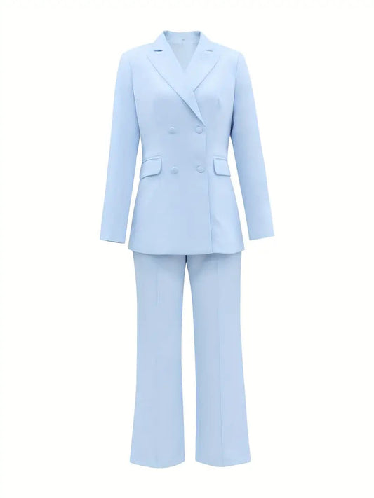 Kalindra | Ensemble femme avec blazer croisé et pantalon large | Sophistiqué