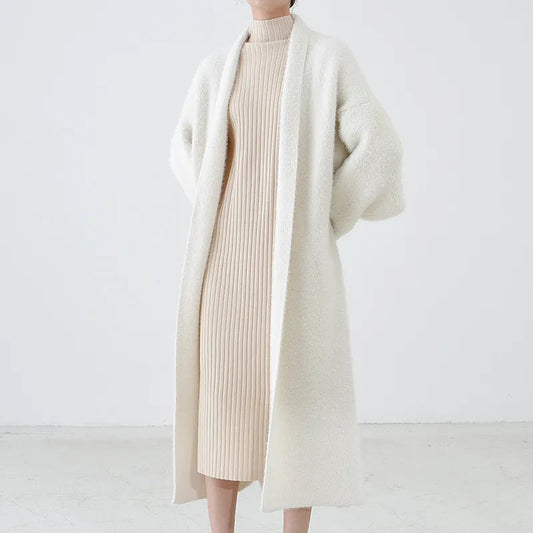 Rebeca | Women's Open Elegant Long Knit Coat for Spring