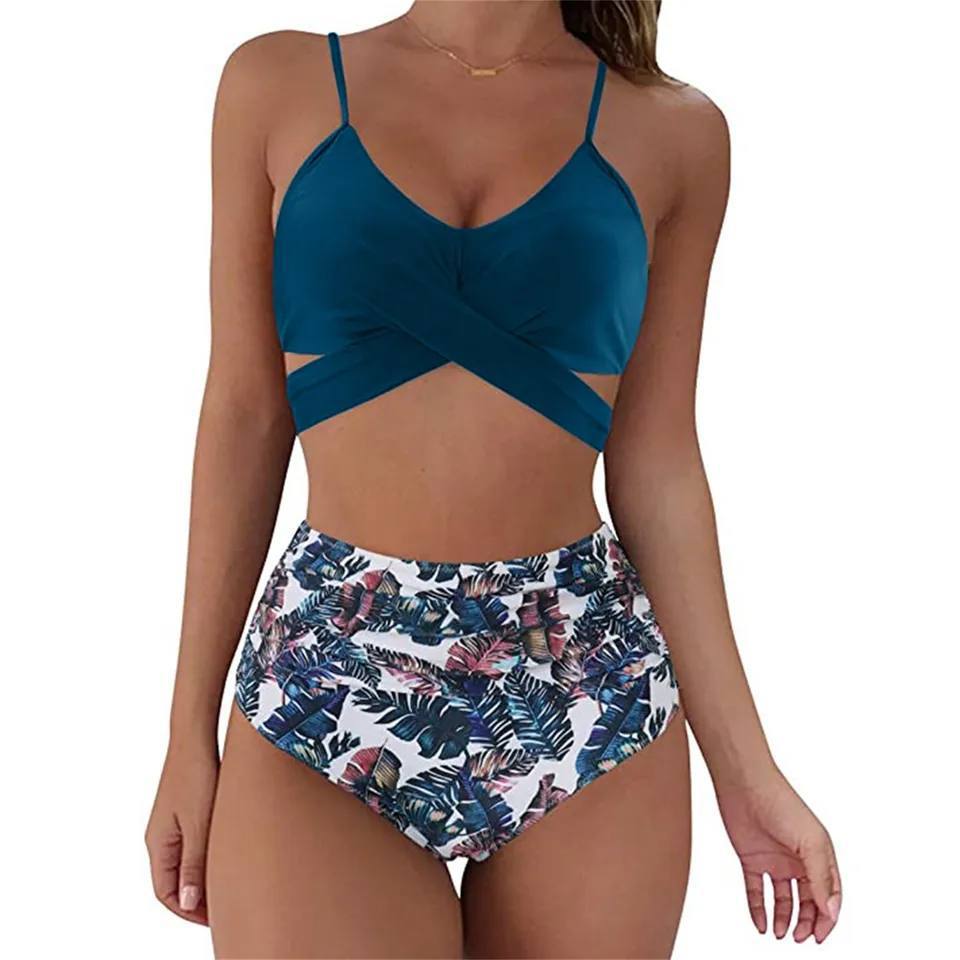 Rosalina | Bikini para mujer con talle alto y estampado floral