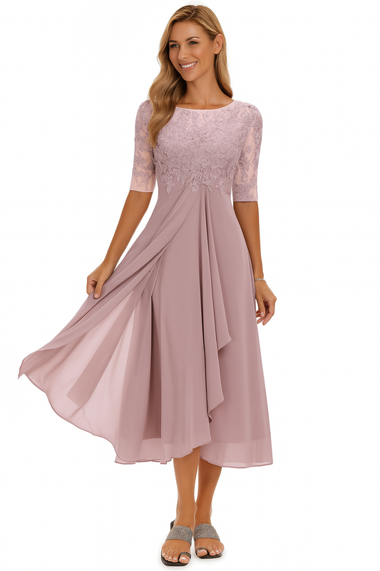 Valentina | Robe trapèze à manches courtes pour femme