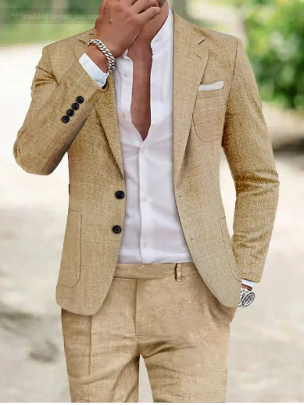 Dante | Men's formal wedding suit with two buttons and classic design
