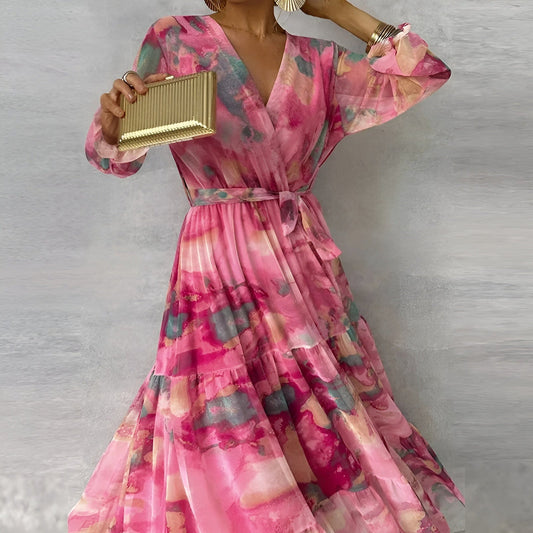 Kaelis | Vestido largo de verano elegante con pliegues