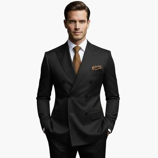 Fabian | Costume de mariage pour homme avec revers et design croisé