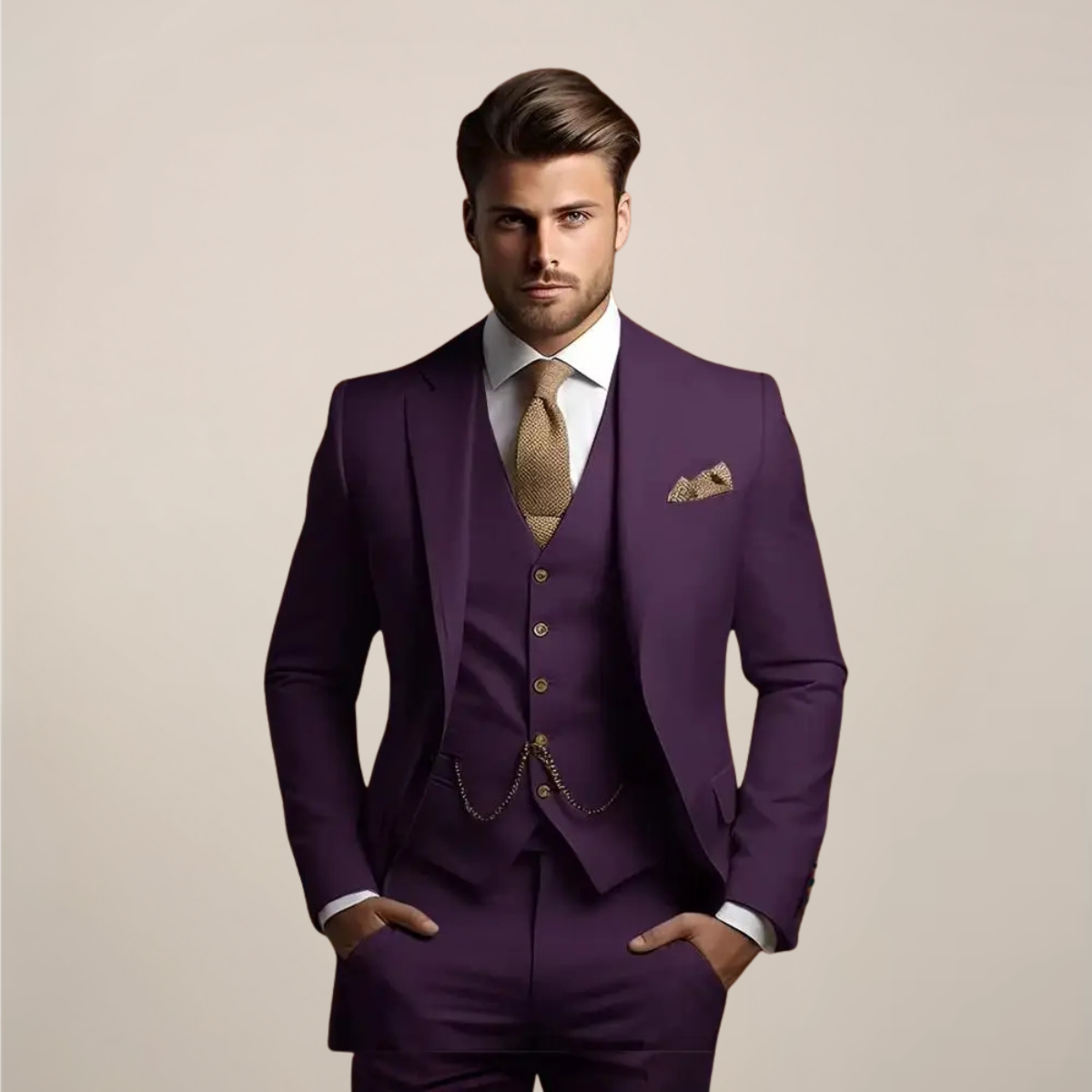 Clemente | Traje formal de tres piezas para hombre de primavera