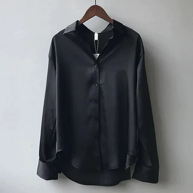 Adelaida | Blusa para mujer con botones y acabado satinado