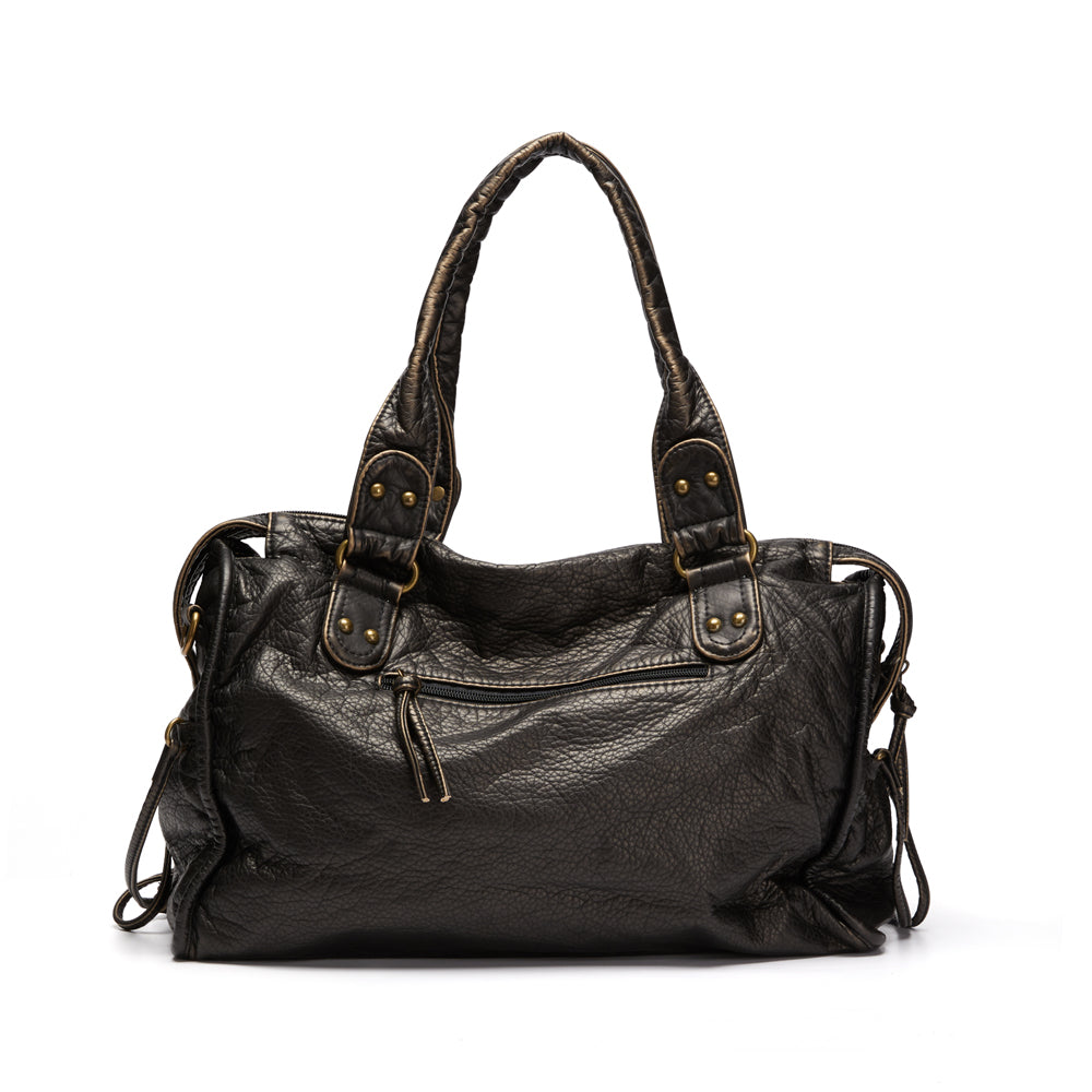 Raquel | Large Shoulder Bag with Pockets and Zipper