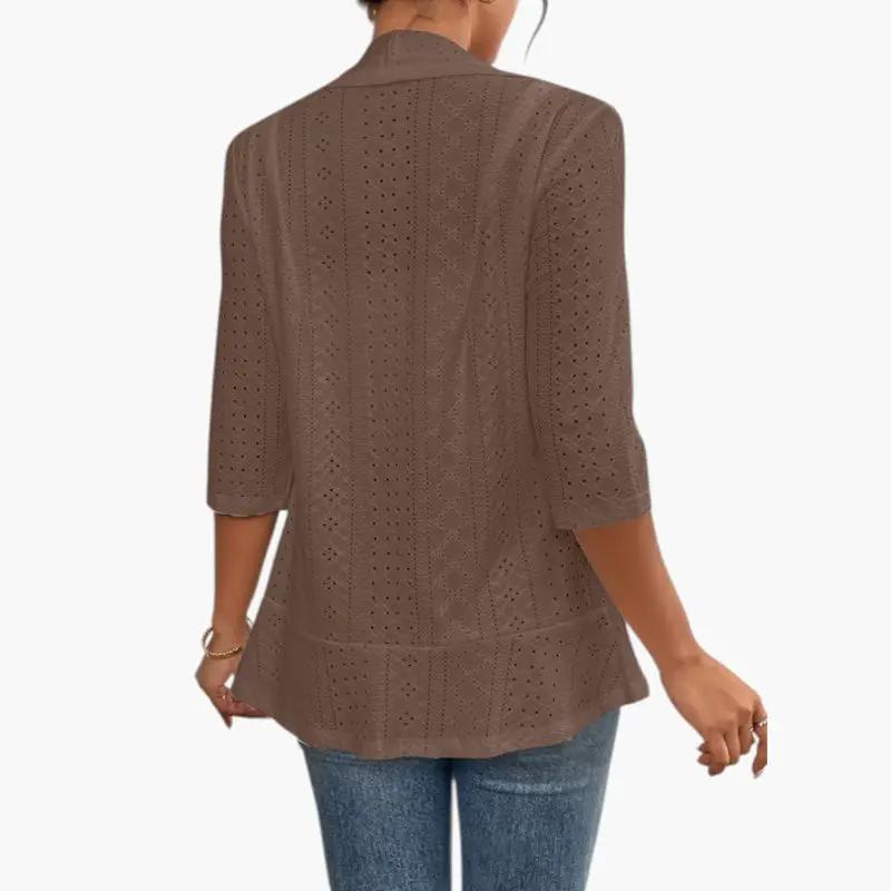 Yolanda | Veste pour femme avec devant ouvert et col châle