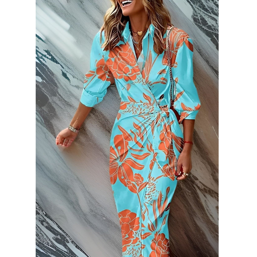 Dácil | Elegant Wrap Dress for Women with Belt