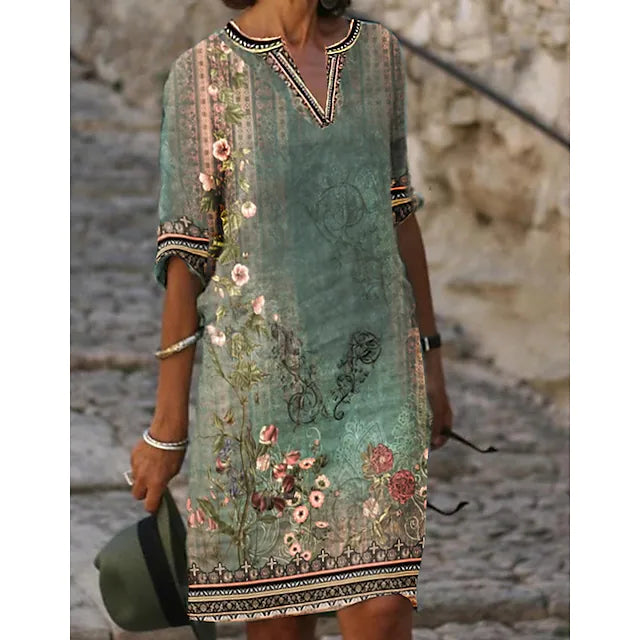 Norelia | Women's V-neck Midi Dress