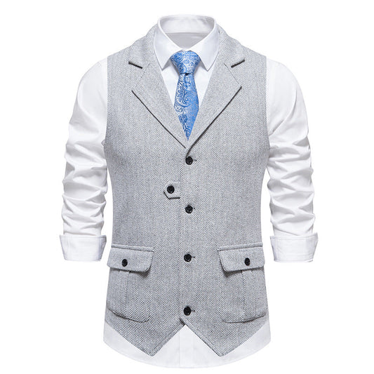 Juan | Men's formal wedding vest with buttons and classic design
