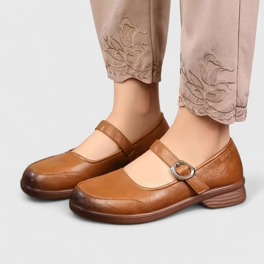 Raisa | Zapatos clásicos de primavera con hebilla y tacón bajo para mujer