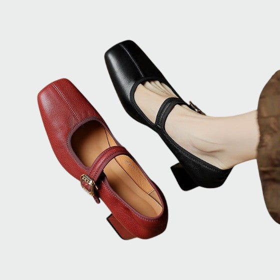 Milivia | Zapatos Mary Jane con tacón grueso elegante
