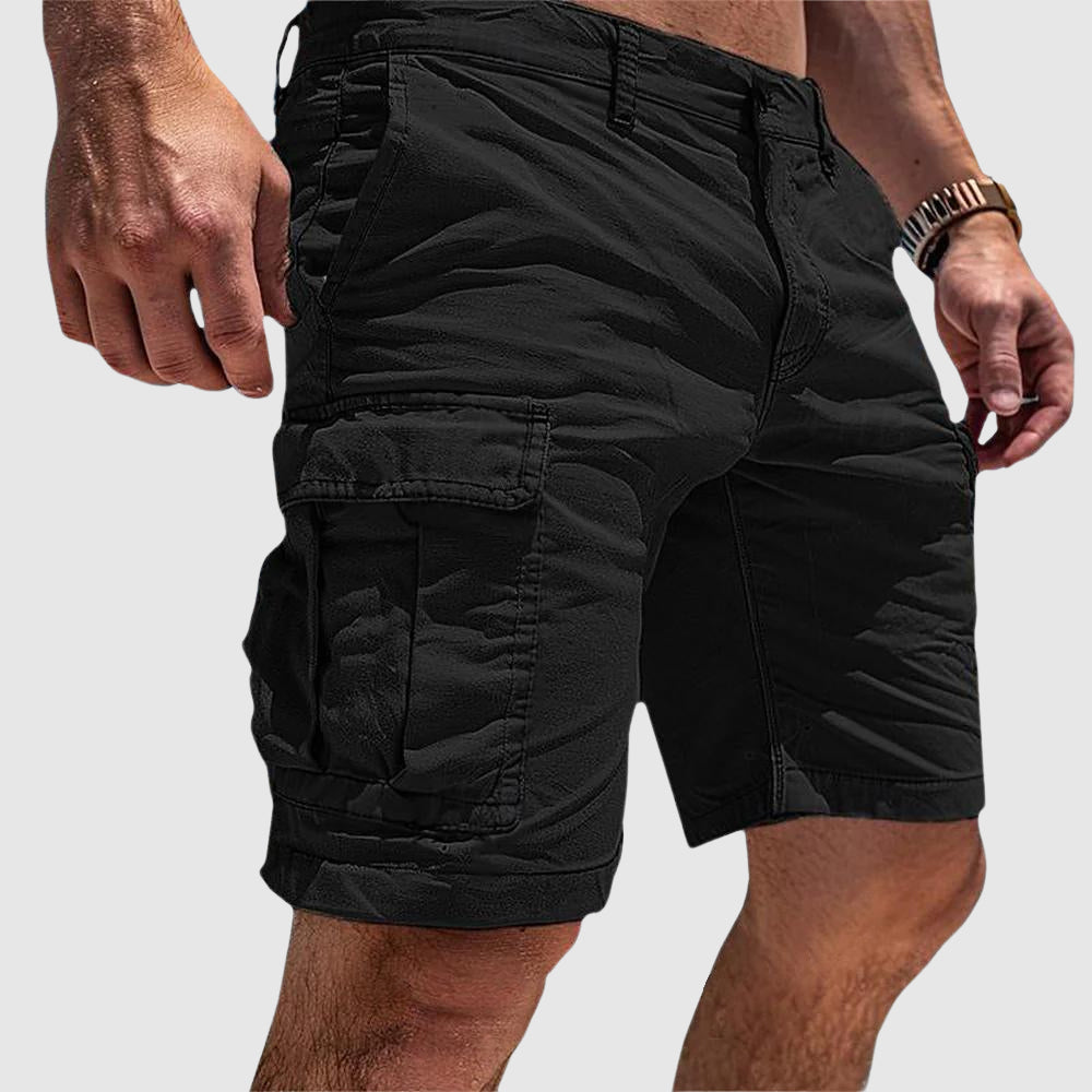 Carlos | Pantalones cortos cargo para hombre con bolsillos y largo rodilla