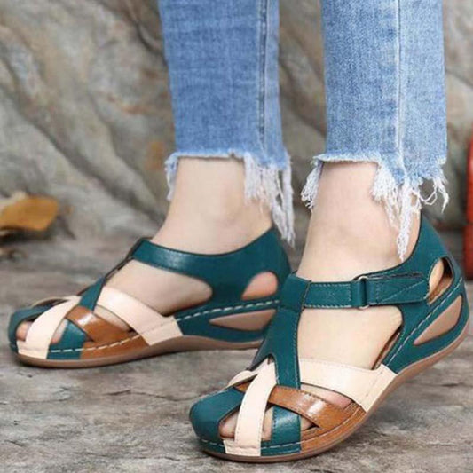 Bianca | Sandalias de cuña de primavera para mujer con tiras cruzadas