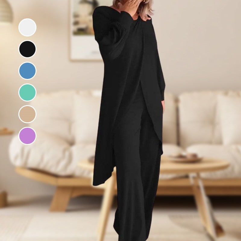 Pilar| Women's two-piece set with tunic and wide pants