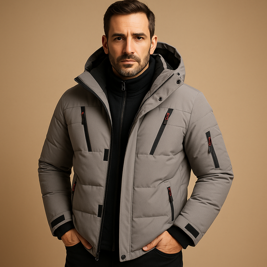 Chaqueta de invierno para hombre gruesa con cremallera