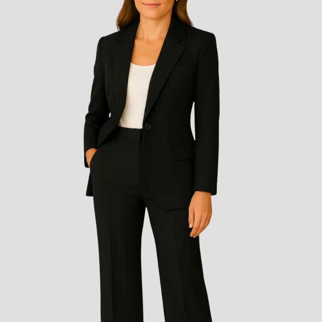 Luisa | Conjunto para mujer con blazer de un botón y pantalón recto