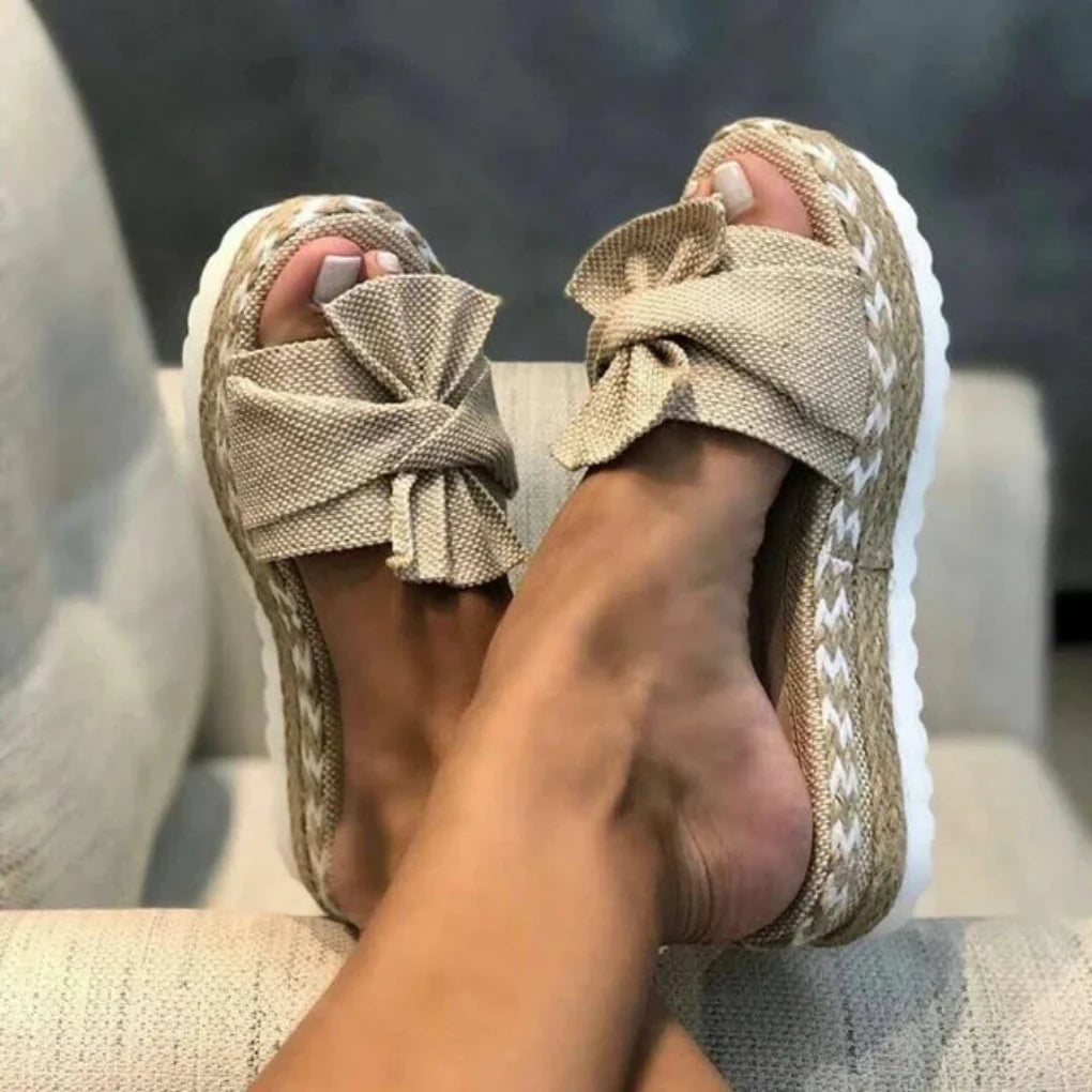 Marina | Sandalias de plataforma con lazo de primavera para mujer