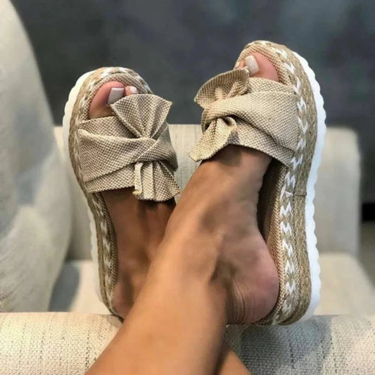 Marina | Sandalias de plataforma con lazo de primavera para mujer
