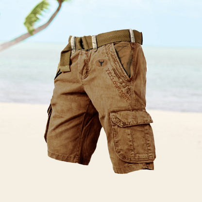 Pablo | Pantalones cortos para hombre cargo con cinturón ajustable y bolsillos