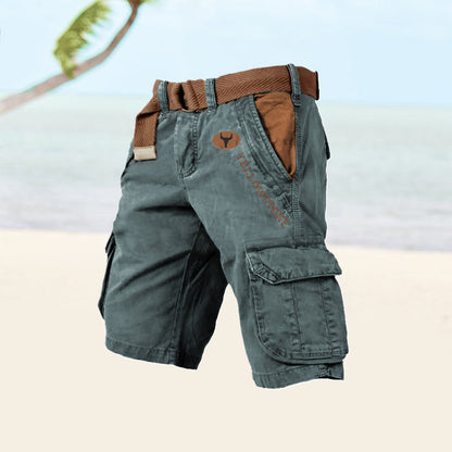 Pablo | Pantalones cortos para hombre cargo con cinturón ajustable y bolsillos