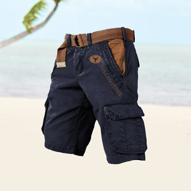Pablo | Pantalones cortos para hombre cargo con cinturón ajustable y bolsillos