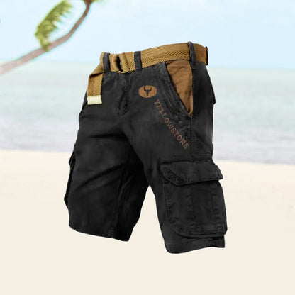 Pablo | Pantalones cortos para hombre cargo con cinturón ajustable y bolsillos