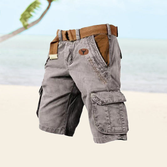 Pablo | Pantalones cortos para hombre cargo con cinturón ajustable y bolsillos