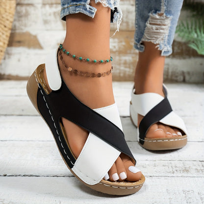 Lola| Women's wedge sandals with platform and cushioned sole
