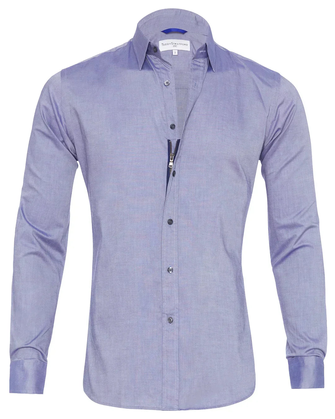 Mateo | Long-sleeve shirt with zip-up classic collar