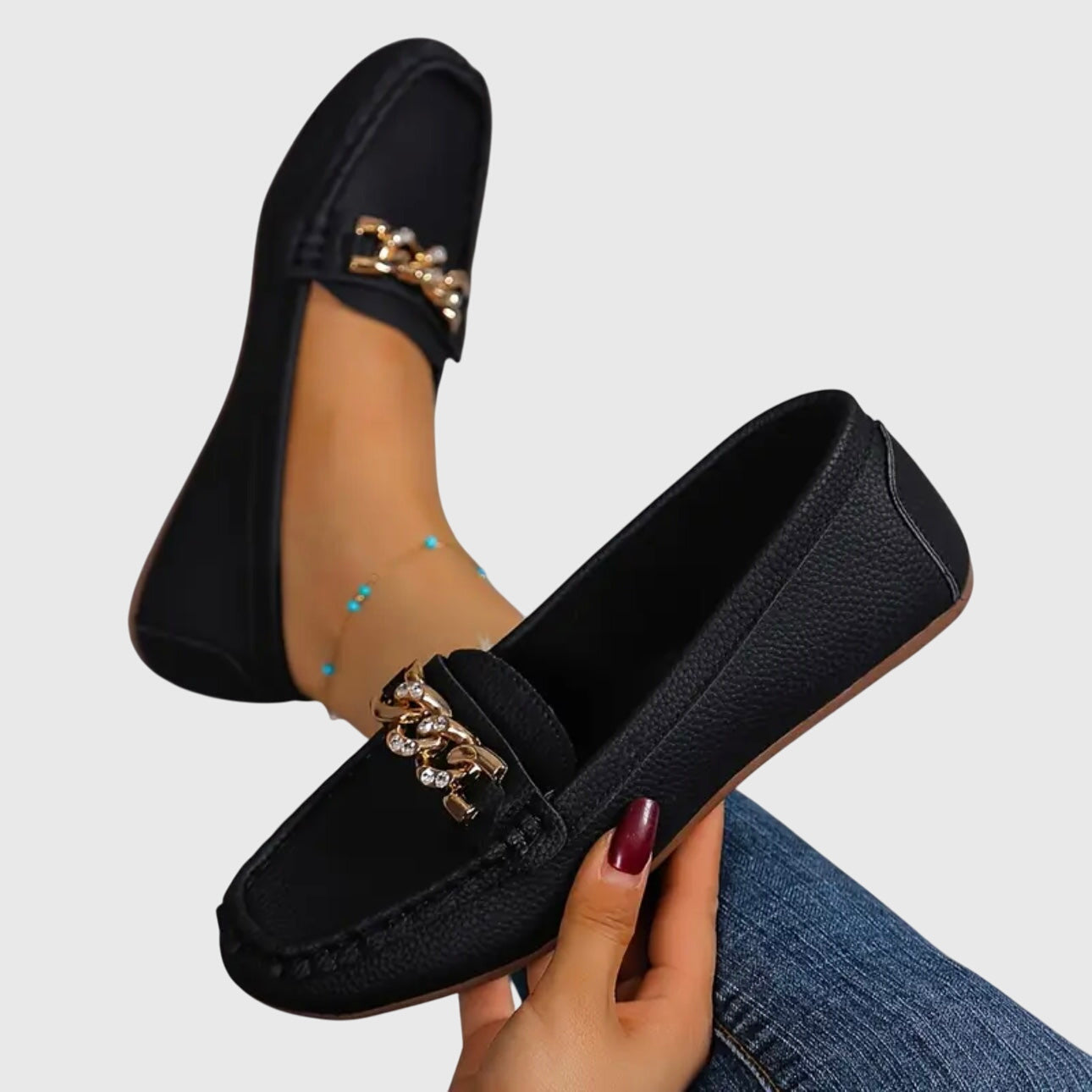 Melira | orthopedic loafers with metal detail and design
