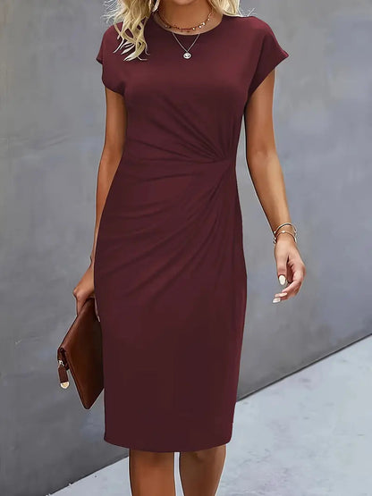 Odette | Classic fitted short-sleeve dress