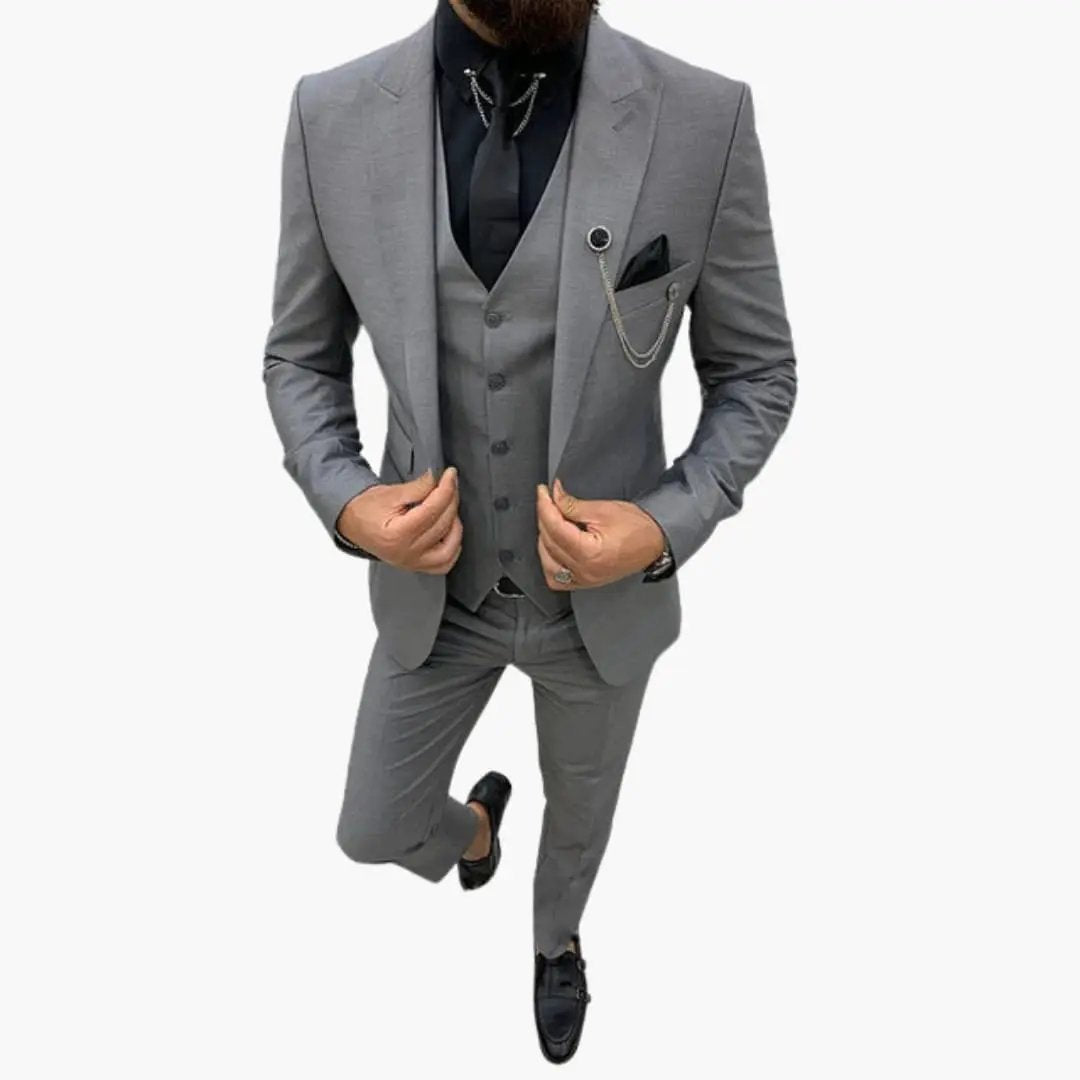 Salvador | Costume de mariage pour homme avec gilet et revers cranté