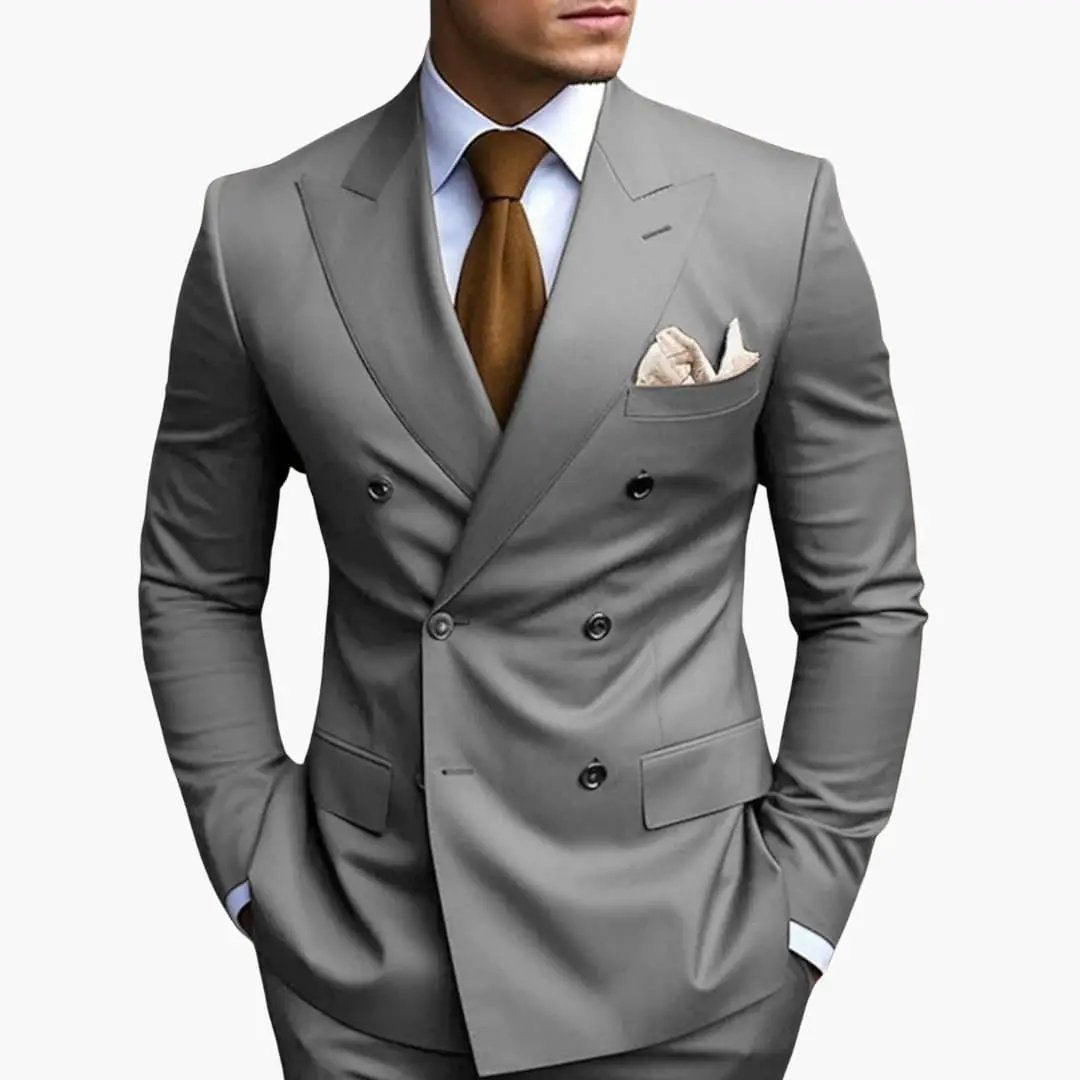 Fabian | Costume de mariage pour homme avec revers et design croisé