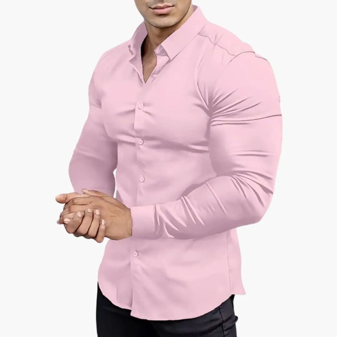 José | Slim fit men's shirt with buttons and long sleeves