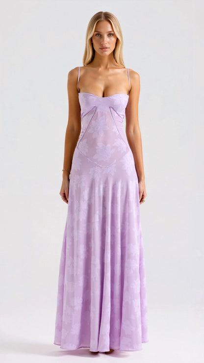 Nadia | Vestido maxi lencero para mujer invitada de boda