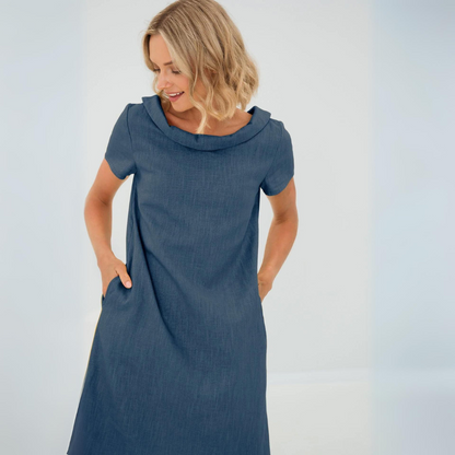 Velmira | Vestido corto con manga corta y diseño suelto