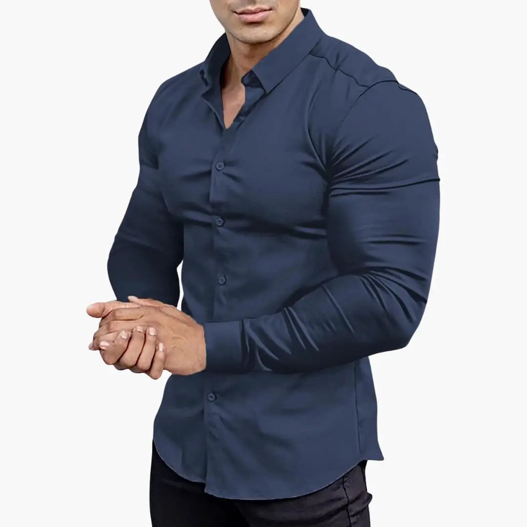 José | Slim fit men's shirt with buttons and long sleeves