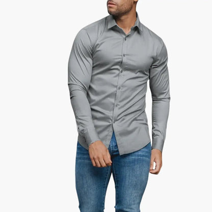 José | Slim fit men's shirt with buttons and long sleeves
