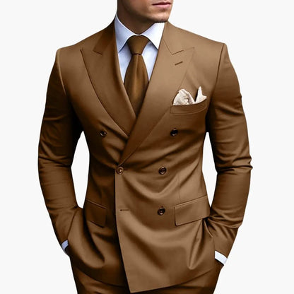 Fabian | Costume de mariage pour homme avec revers et design croisé