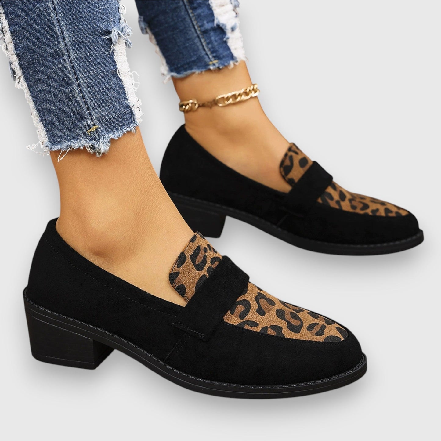 Brunela | comfortable leopard print loafers and design
