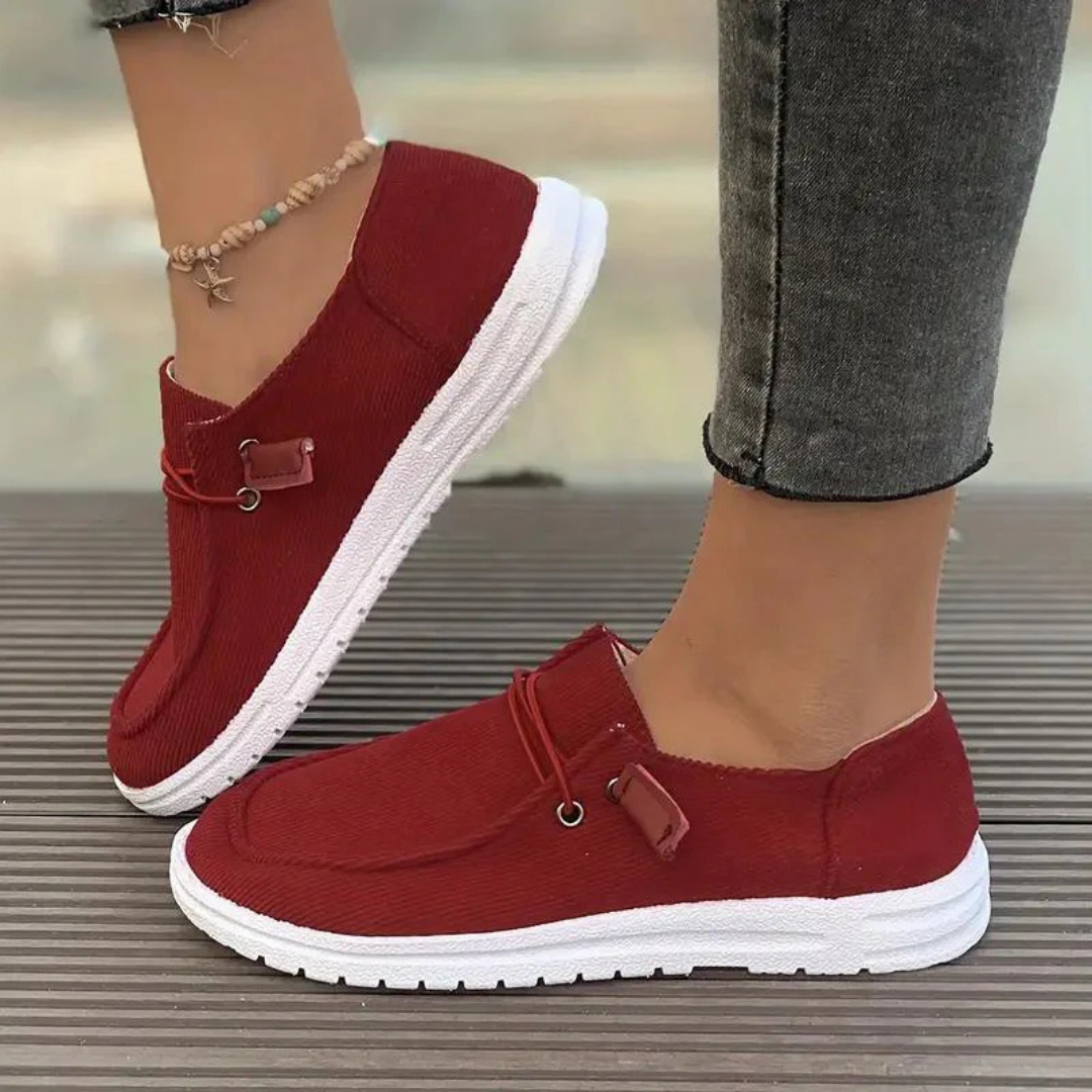 Corina | Women's casual sneakers with laces and fabric